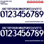 Real Madrid 1998-2000 Font Vector – Legendary Los Blancos Masterpiece
