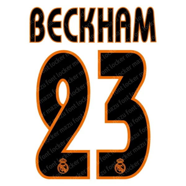 Real Madrid 2003-2005 Font Vector – Legendary Galácticos Masterpiece