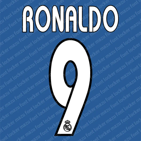 Real Madrid 2003-2005 Font Vector – Legendary Galácticos Masterpiece