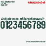 Real Madrid La Liga 2026-2027 Font Vector – Epic Los Blancos Masterpiece