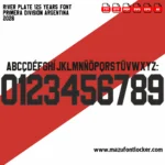 River Plate 125 Years 2026 Font Vector – Legendary Millonarios Masterpiece