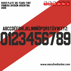 River Plate 125 Years 2026 Font Vector – Legendary Millonarios Masterpiece