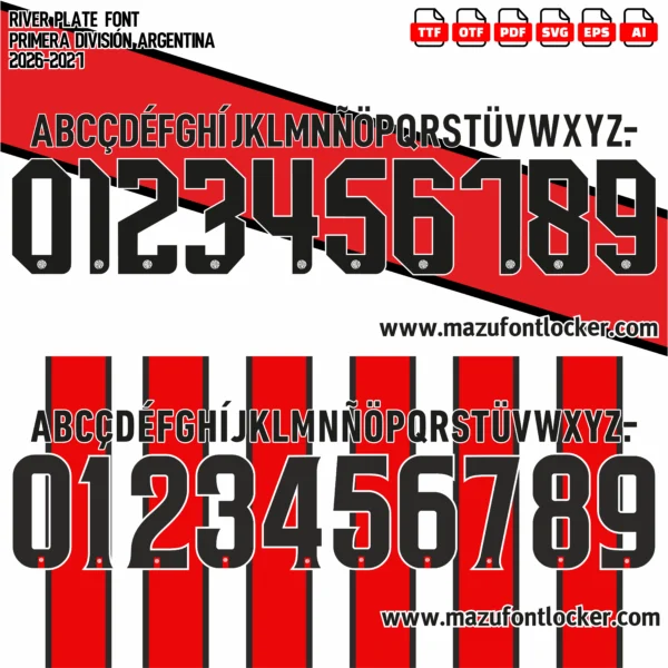 River Plate 2026-2027 Font Vector – Stunning Millonarios Masterpiece