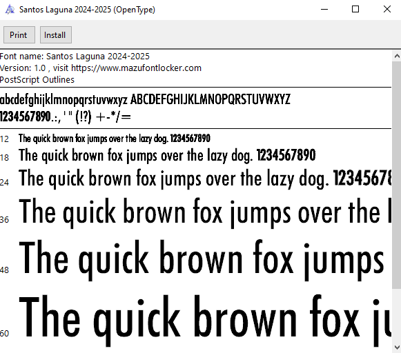 Santos Laguna 2024-2025 Font Vector – Stunning Guerreros Masterpiece