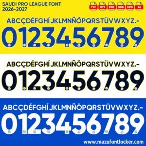 Saudi Pro League 2026-2027 Font Vector – Stunning Roshn Masterpiece