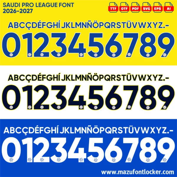 Saudi Pro League 2026-2027 Font Vector – Stunning Roshn Masterpiece