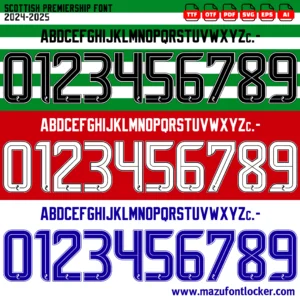 Scottish Premiership 2024-2025 Font Vector – Stunning Tartan Masterpiece