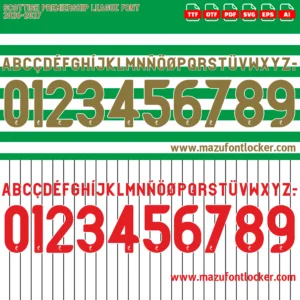 Scottish Premiership 2026-2027 Font Vector – Stunning Tartan Masterpiece