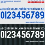 Scottish Premiership 2026-2027 Font Vector – Stunning Tartan Masterpiece
