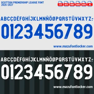 Scottish Premiership 2026-2027 Font