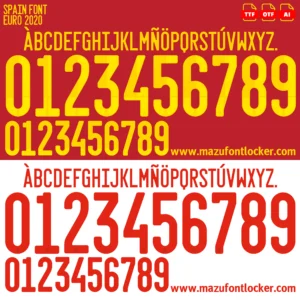 Spain Euro 2020 Font Vector – Epic La Roja Masterpiece