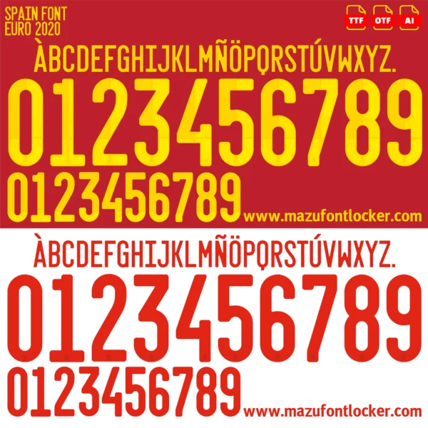 Spain Euro 2020 Font Vector – Epic La Roja Masterpiece