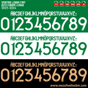 Sporting Lisbon 2023-2024 Font Vector – Epic Leões Masterpiece