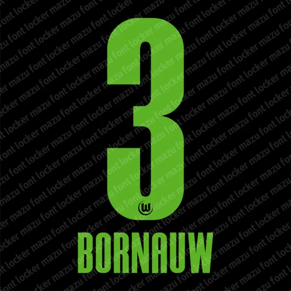 VfL Wolfsburg 2024-2025 Font Vector – Stunning Green Wolves Masterpiece