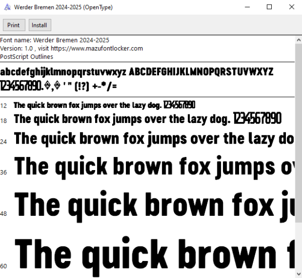 Werder Bremen 2024-2025 Font Vector – Epic Grün-Weiß Masterpiece