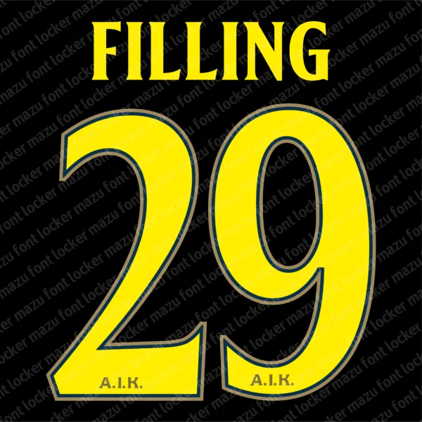 AIK Fotboll 2026 135th Anniversary Font Vector – Legendary Black & Yellow Masterpiece