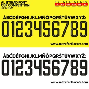 Al Ittihad 2026-2027 Font Vector – Epic Tigers Masterpiece