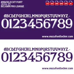 Anderlecht 2024-2025 Font Vector – Legendary Purple & White Masterpiece