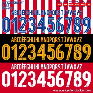 Atletico Madrid 2016-2017 Font Vector – Epic Rojiblanco Masterpiece