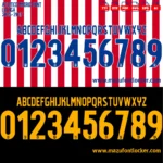 Atletico Madrid 2016-2017 Font Vector – Epic Rojiblanco Masterpiece