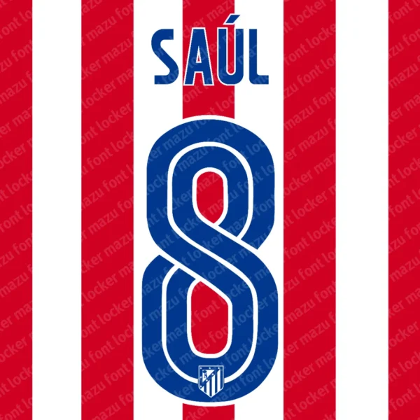 Atletico Madrid 2016-2017 Font Vector – Epic Rojiblanco Masterpiece
