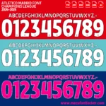 Atletico Madrid UCL 2024-2025 Font Vector – Legendary Colchoneros Masterpiece