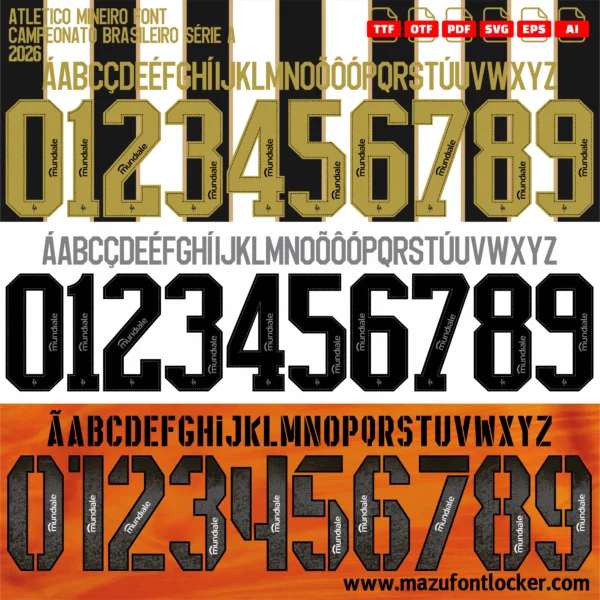 Atletico Mineiro 2026 Font Vector – Epic Galo Masterpiece