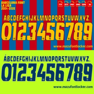 Barcelona 2004-2006 Font Vector – Stunning Blaugrana Masterpiece