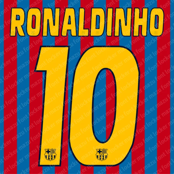 Barcelona 2004-2006 Font Vector – Stunning Blaugrana Masterpiece
