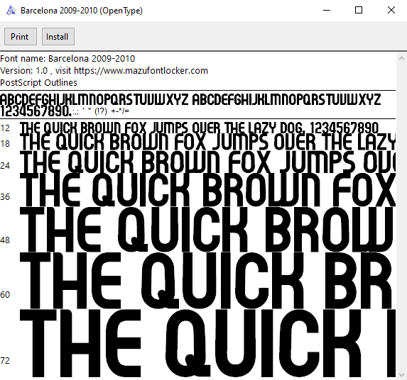 Barcelona 2009-2010 Font Vector – Epic Blaugrana Masterpiece
