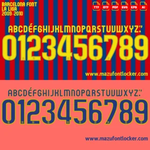 Barcelona 2009-2010 Font Vector – Epic Blaugrana Masterpiece