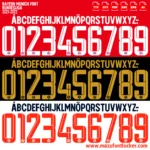 Bayern Munich 2021-2022 Font Vector – Epic Rote Masterpiece