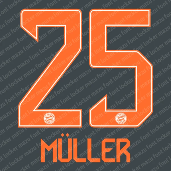 Bayern Munich 2024-2025 Font Vector – Legendary Die Roten Masterpiece
