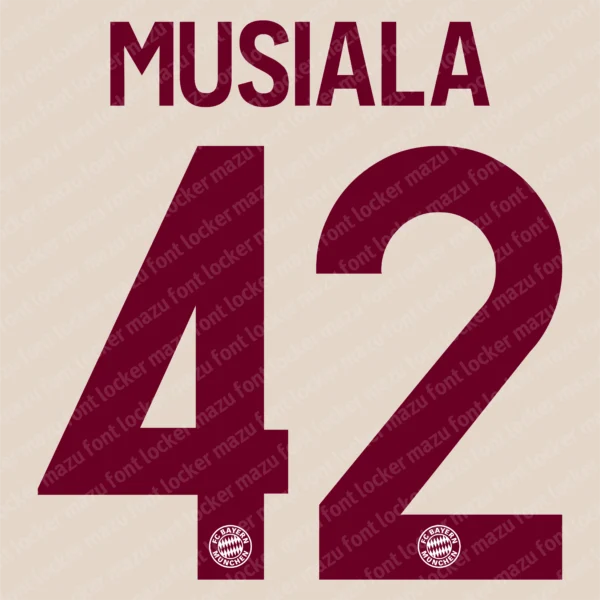 Bayern Munich UCL Third 2024-2025 Font Vector – Stunning Die Roten Masterpiece