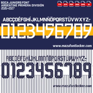 Boca Juniors 2026-2027 Font Vector – Epic La Bombonera Masterpiece