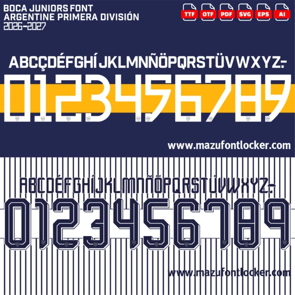 Boca Juniors 2026-2027 Font Vector – Epic La Bombonera Masterpiece