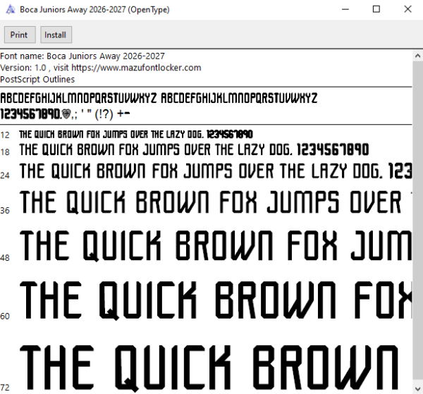 Boca Juniors 2026-2027 Font Vector – Epic La Bombonera Masterpiece