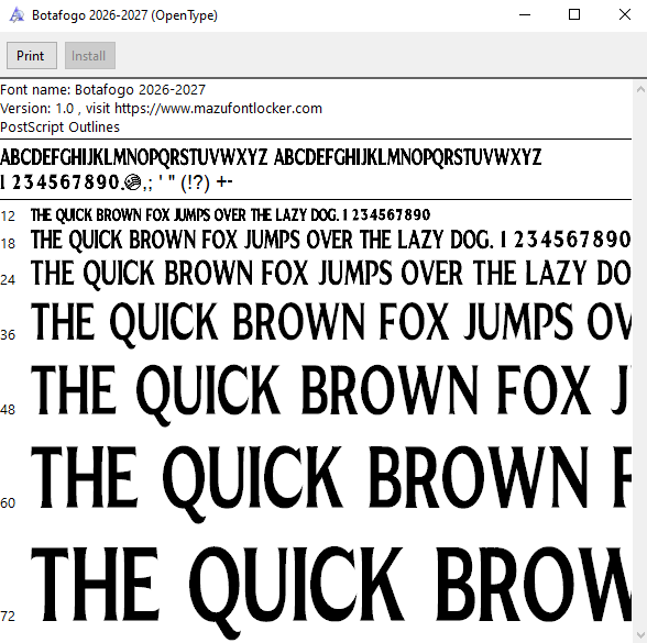 Botafogo 2026-2027 Font Vector – Legendary Fogão Masterpiece