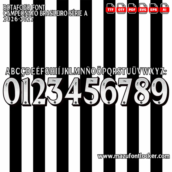 Botafogo 2026-2027 Font Vector – Legendary Fogão Masterpiece
