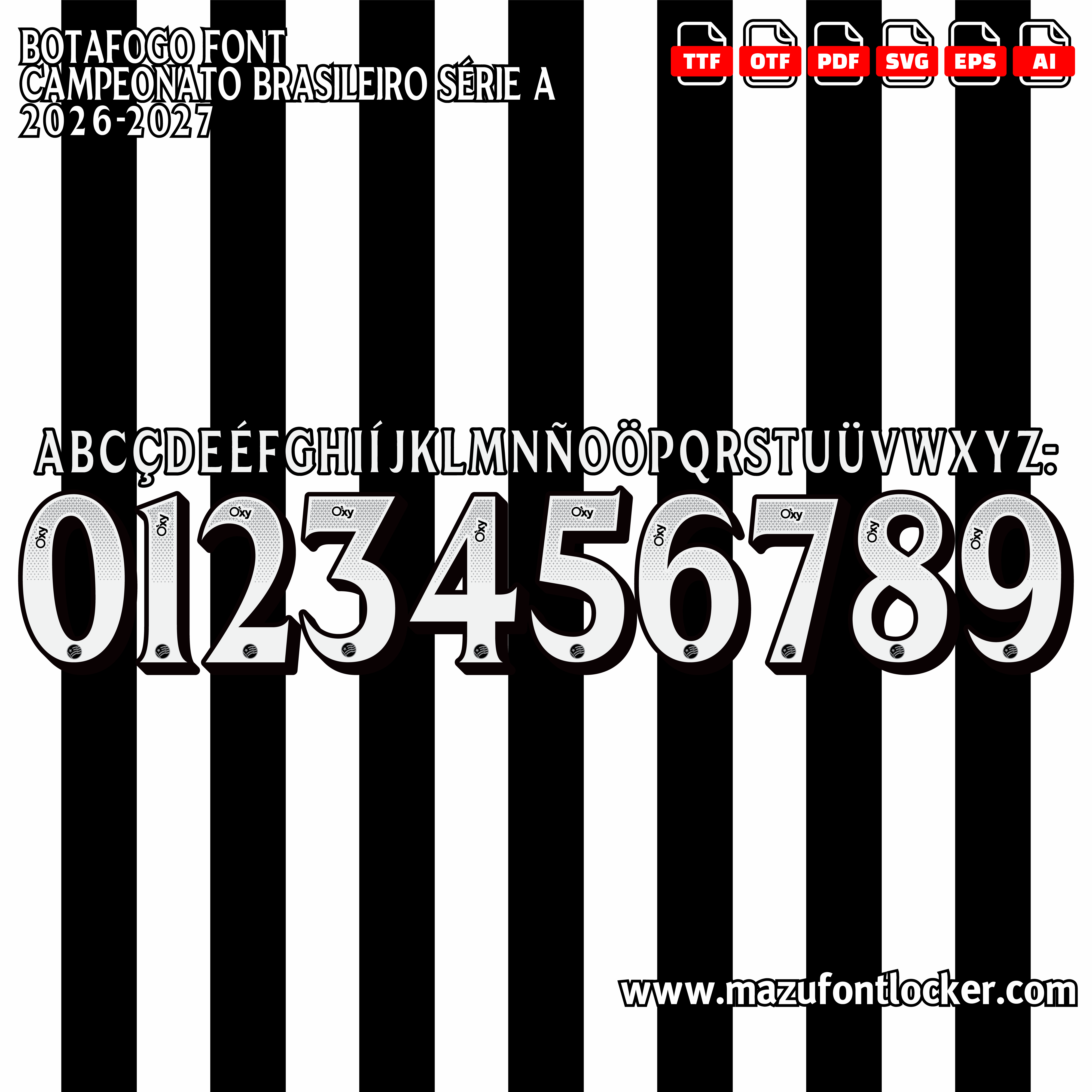 Botafogo 2026-2027 Font Vector – Legendary Fogão Masterpiece