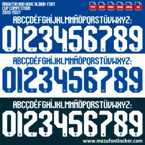 Brighton and Hove Albion 2026-2027 Font Vector – Stunning Seagulls Masterpiece