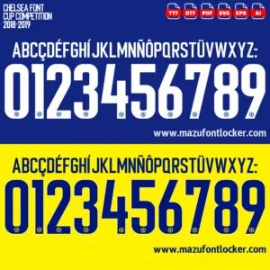 Chelsea 2018-2019 Font Vector – Legendary Blues Masterpiece