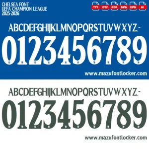 Chelsea 2025-2026 Font Vector – Stunning Blues Masterpiece