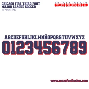 Chicago Fire Third 2026-2027 Font Vector – Legendary Men in Red Masterpiece