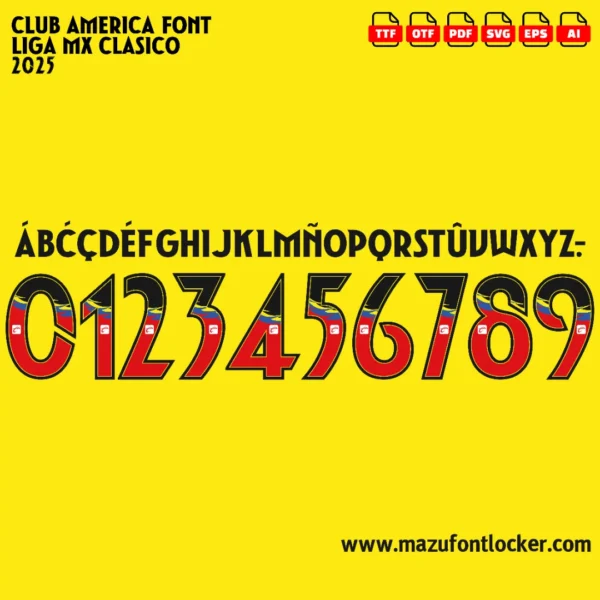 Club America Clasico 2025 Font Vector – Epic Águilas Masterpiece