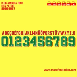 Club America Mes Patrio 2026-2027 Font Vector – Epic Aguilas Masterpiece