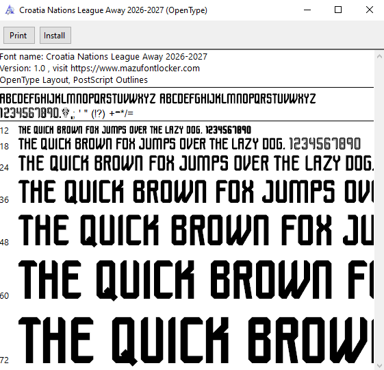 Croatia Nations League 2026 Font Vector – Legendary Vatreni Masterpiece