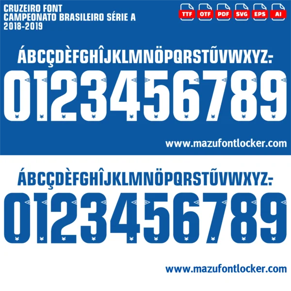 Cruzeiro 2018-2019 Font Vector – Epic Raposa Masterpiece
