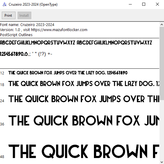 Cruzeiro 2023-2024 Font Vector – Stunning Raposa Masterpiece