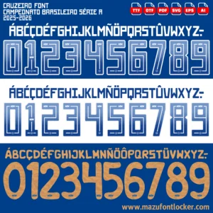 Cruzeiro 2025-2026 Font Vector – Epic Raposa Masterpiece